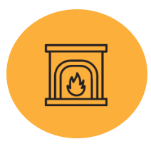 Image d'une cheminée en fonctionnement, illustrant le ramonage professionnel pour assurer sécurité et efficacité énergétique en Charente-Maritime, notamment à La Rochelle, Thairé, Marans, Brouage et Chatelaillon-Plage